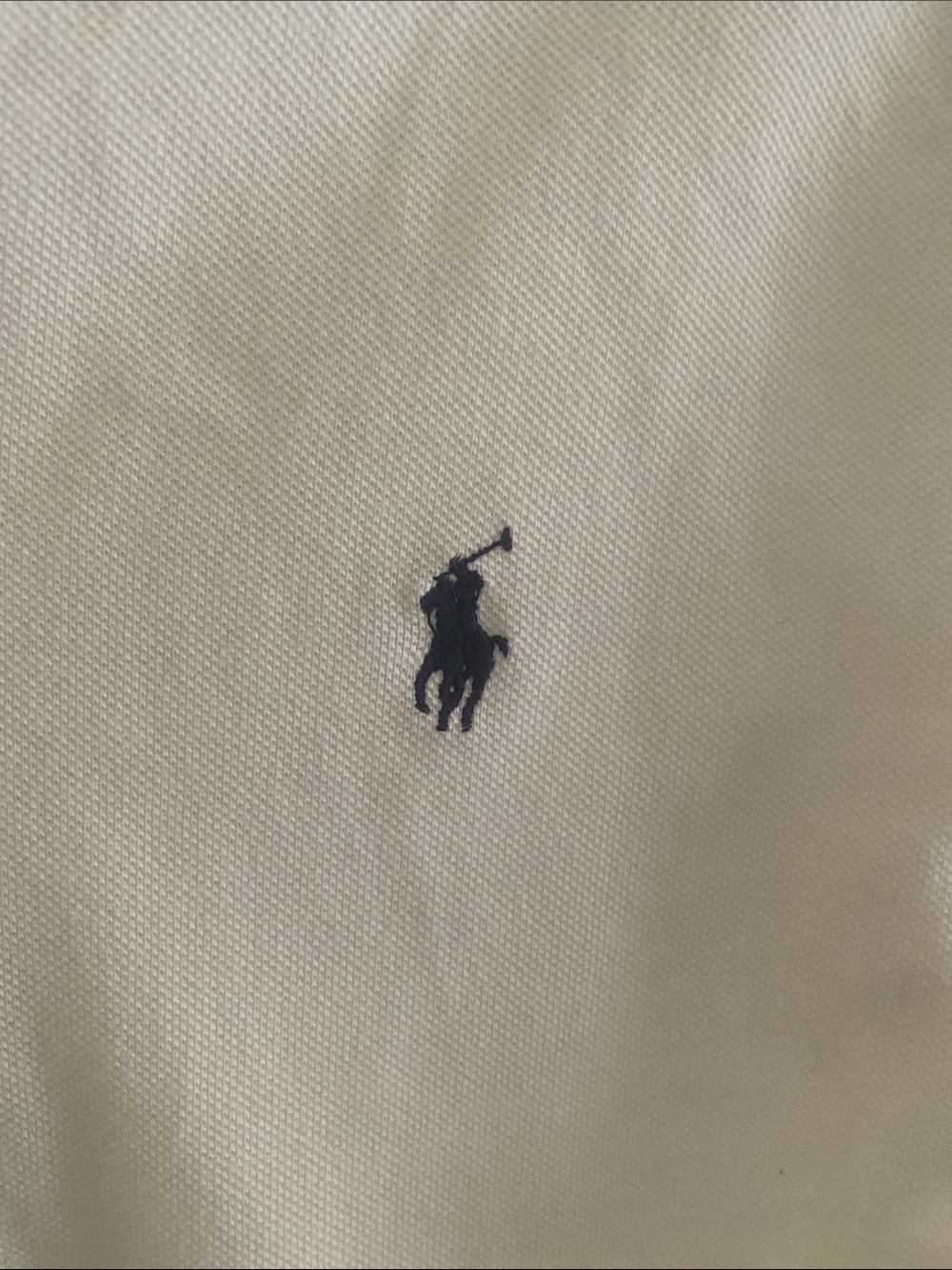 Ralph Lauren White Polo with Navy Pony Embroidery - Picture 2 of 3